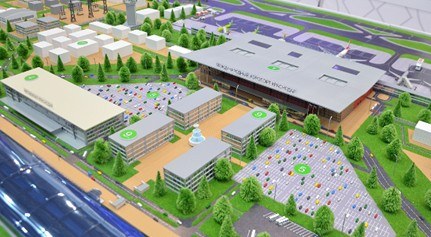 Pashkovsky Airport masterplan aerial view